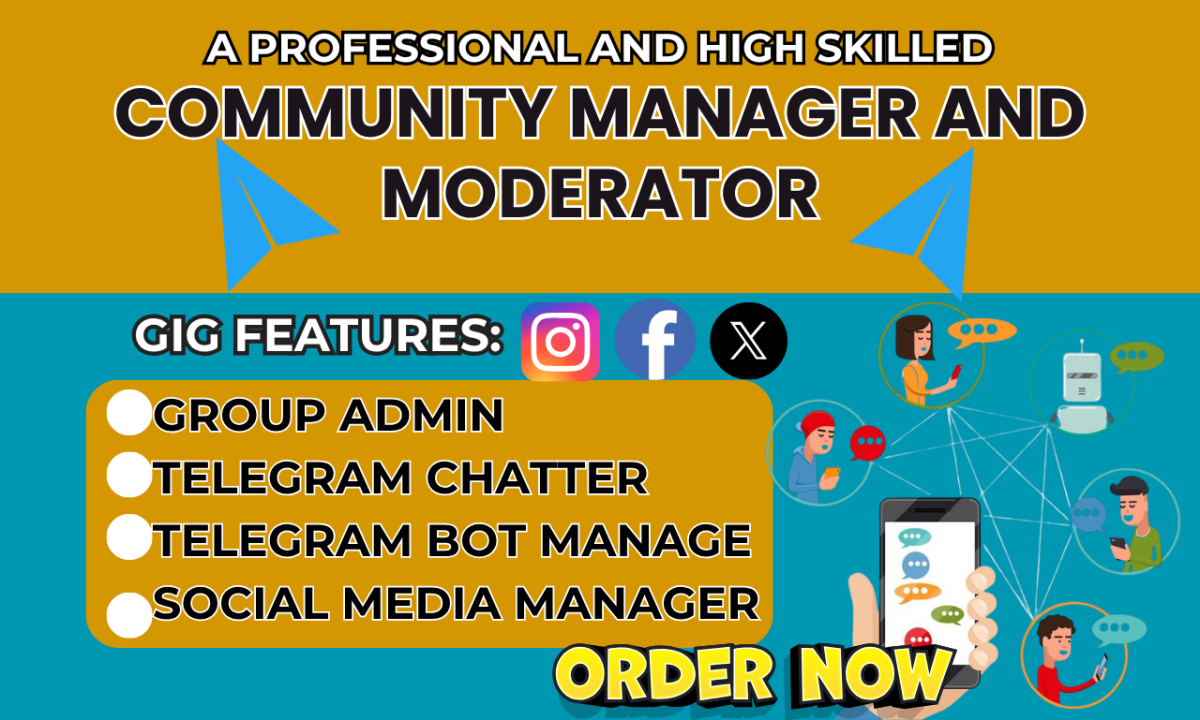 I will manage your Telegram or Discord community group, engage with active chat, and grow your audience