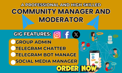 I will manage your Telegram or Discord community group, engage with active chat, and grow your audience