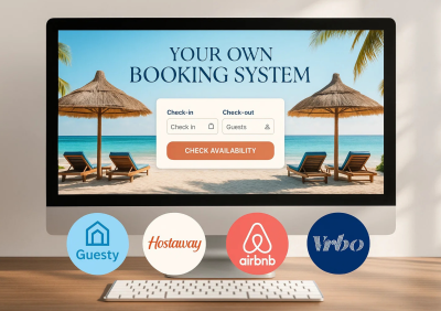 I Will Direct Booking Website with OwnerRez, Guesty, Hostaway, Lodgify, VRBO, Hotel, Airbnb