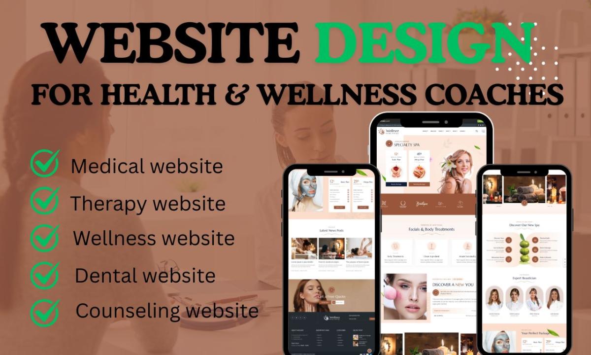 I Will Design Medical, Mental Health Website, Wellness Website, and Therapy Website