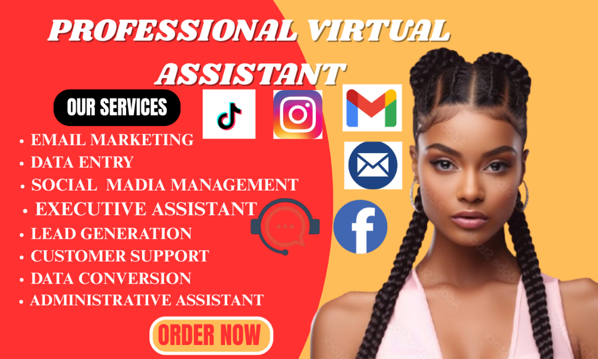 I will be your personal administrative executive virtual assistant social media manager
