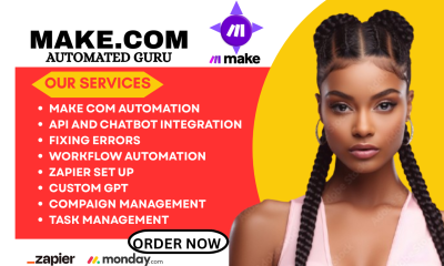 I will setup Make.com automation AI agent n8n API integration made Notion Monday CRM