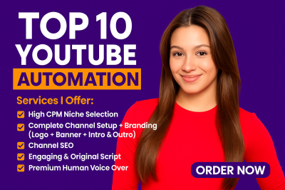 Create Top 10 Faceless Cash Cow Videos and YouTube Automation Channel