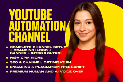 I will setup YouTube Automation Channel Business and Create Cash Cow Videos