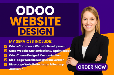 I will build Odoo website design, Odoo module, Odoo theme customization, Odoo eCommerce