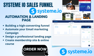 I Will Build a High Converting Systeme.io Funnel with Automation and Landing Pages