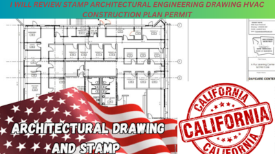 Review Stamp Architectural Engineering Drawing HVAC Construction Plan Permit