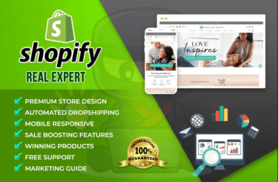 I Will Set Up an Automatic Dropshipping Store on Shopify and Design a Professional Website