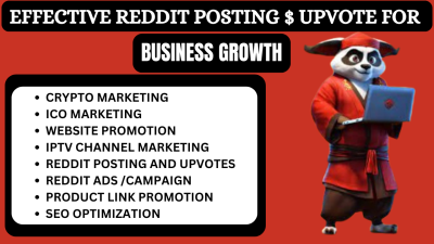I will create a post and comment on Reddit for a crypto SaaS product and an e-commerce business link
