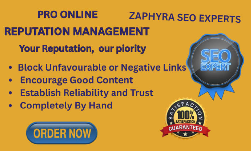 I will do pro online reputation management, reverse SEO to push down negative listing