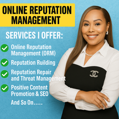 I will do online reputation management, ORM, services to suppress negative links