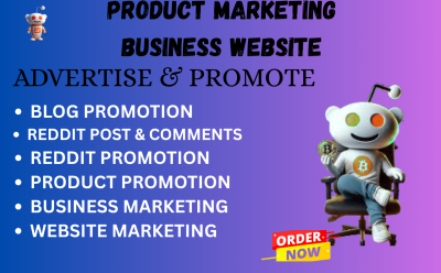 I will do Reddit post and comments for business website AI app link blog product SaaS