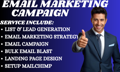 I will do bulk email blast sending mass email campaign mailchimp email marketing
