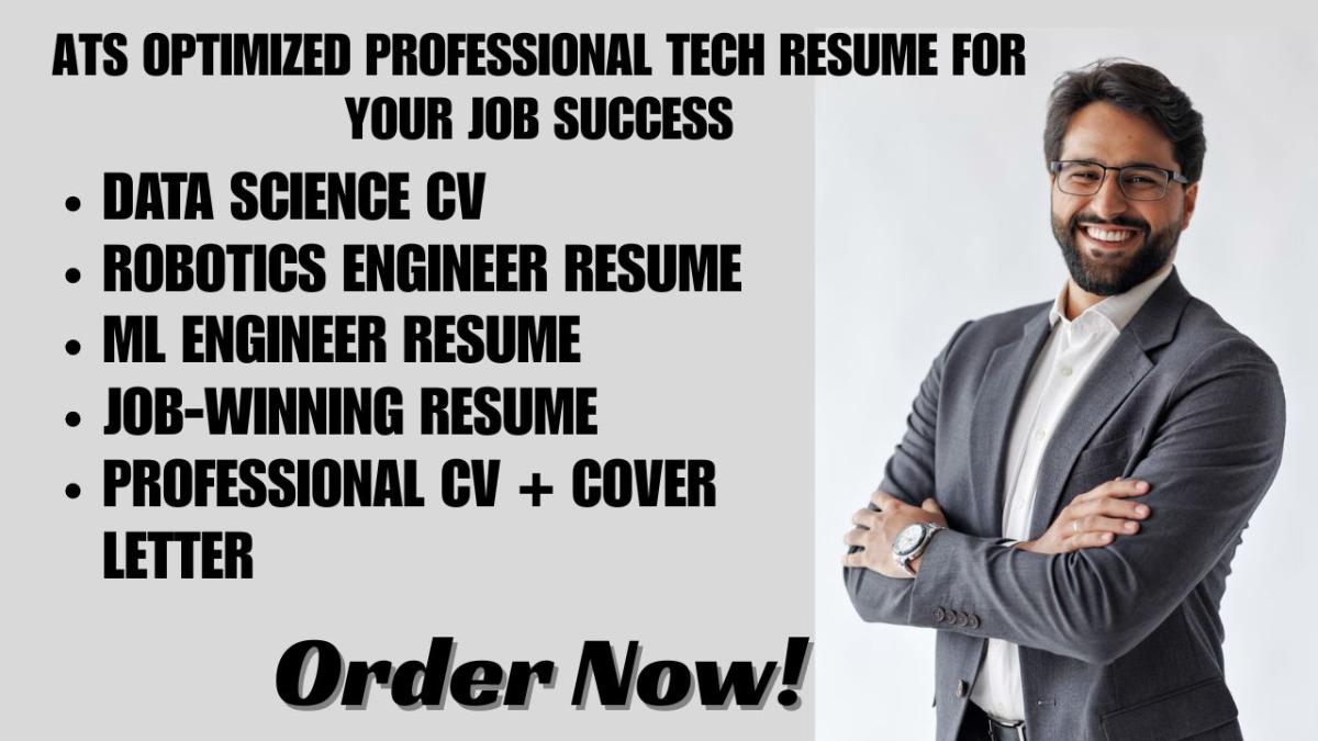 I will write an ATS resume for data scientists, ML, robotics engineers
