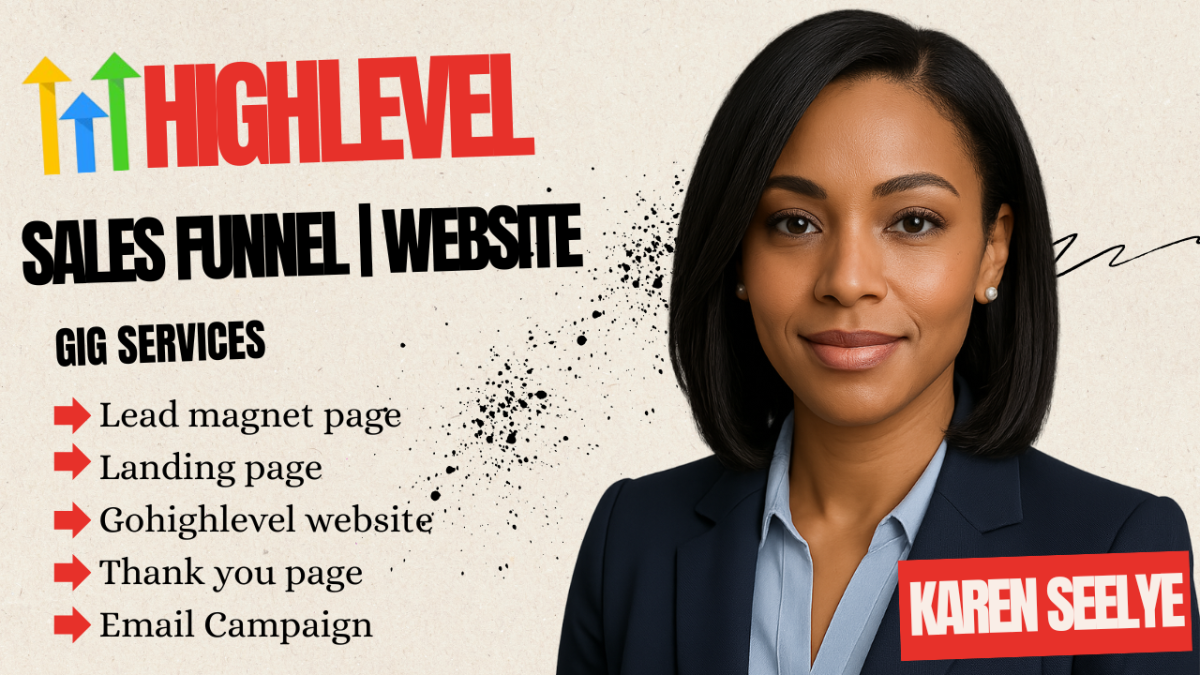 I will build gohighlevel sales funnel, gohighlevel landing page, gohighlevel website