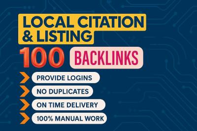 I will create manually high quality local citation, business listing