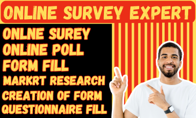 I Will Conduct Online Survey Form via Google Form, Typeform, JotForm with 500 Respondents