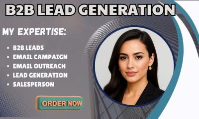 I will target email list lead generation B2B leads bulk email outreach salesperson