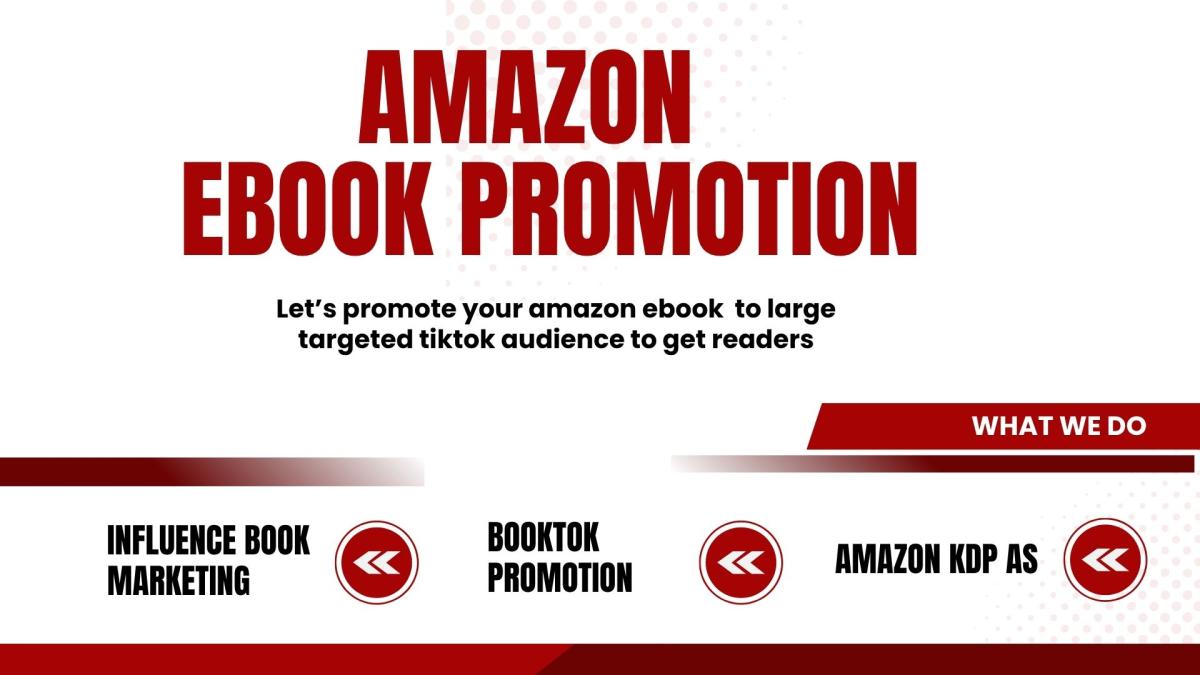 Viral Promote Ebook Amazon KDP with BookTok Promotion TikTok Ads Influencer