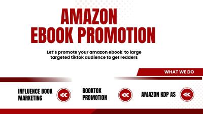 Viral Promote Ebook Amazon KDP with BookTok Promotion TikTok Ads Influencer