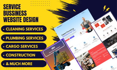 I will create cleaning, plumbing, painting, construction, cargo, HVAC services websites