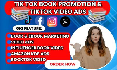 I will promote book to BookTok TikTok Amazon Book Rank eBook Promotion TikTok BookTok