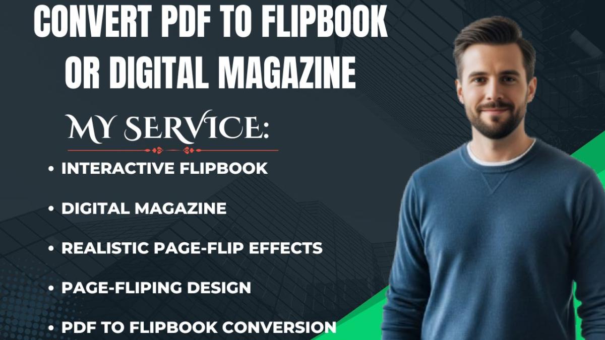 I will convert PDF into an interactive flipbook or digital magazine flipbook