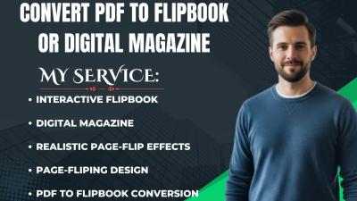 I will convert PDF into an interactive flipbook or digital magazine flipbook