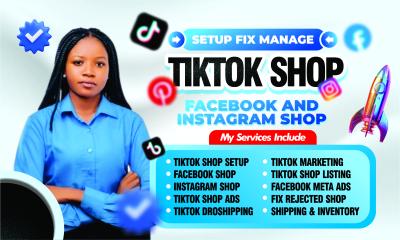 I Will Setup TikTok Shop, TikTok Ads Manager, and Do TikTok Shop Dropshipping Marketing
