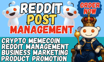 I will do Reddit post management to boost AI app business website IPTV crypto token