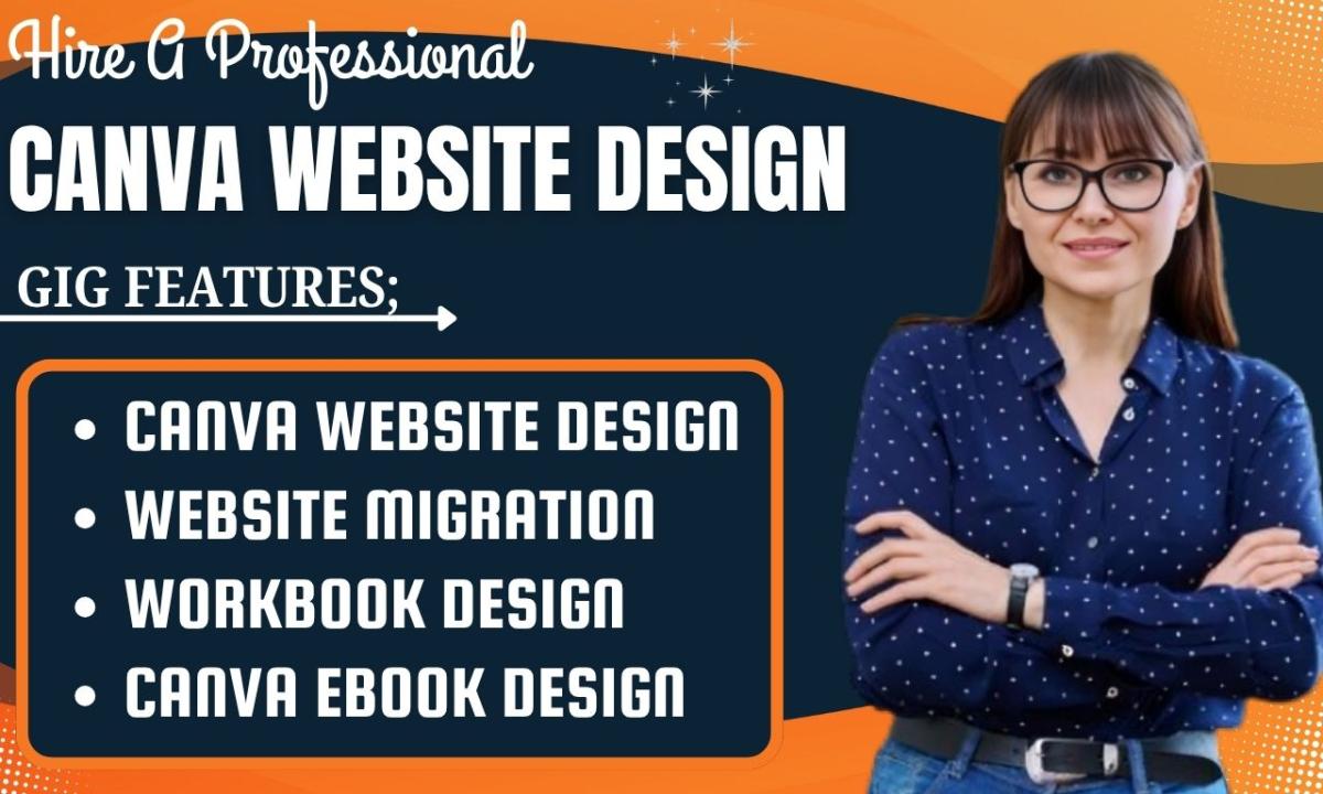 I will design Canva websites, workbooks, and ebook landing pages, Canva ebook design