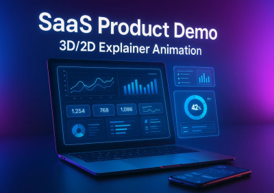 I will create SaaS software demo 3D 2D app explainer video SaaS animation product video