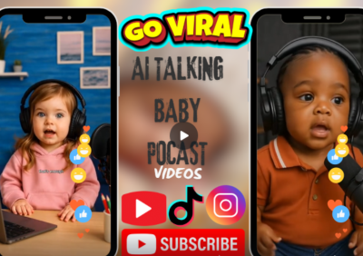 I will create viral AI baby video podcast – AI baby talking podcast, you look like a baby