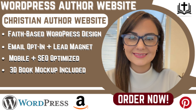 I Will Build a Christian Author WordPress Website or Book Landing Page