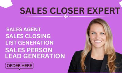 I will sales closer sales rep sales force sales agent sales person