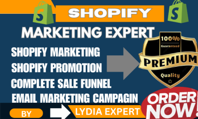 I will do Shopify marketing, Shopify store promotion, eCommerce marketing to boost sales