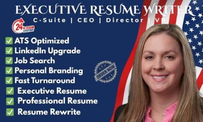 I will write senior executive and federal resumes for CEOs, VPs, and Directors