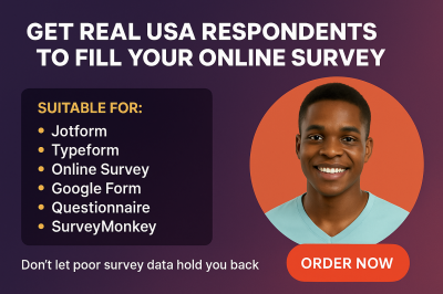 I Will Create Responsive Online Form, Survey, JotForm, Google Form, and Questionnaire