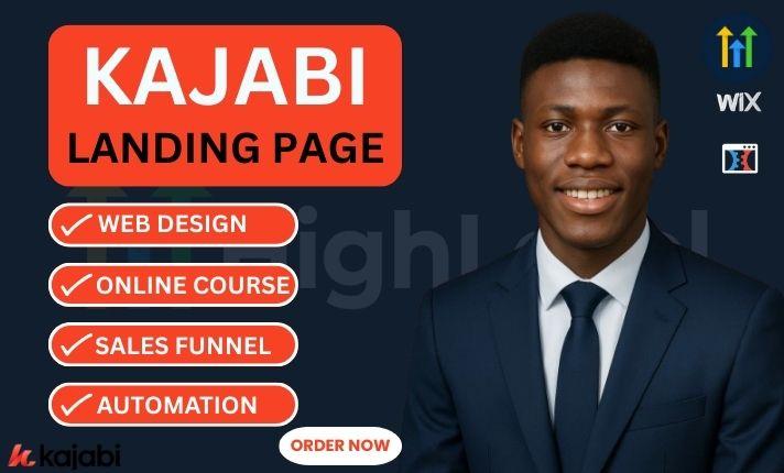 I will design Kajabi, ClickFunnels, GoHighLevel, Leadpages expert