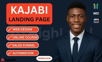 I will design Kajabi, ClickFunnels, GoHighLevel, Leadpages expert