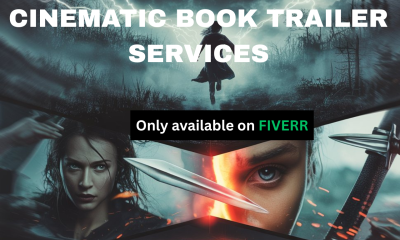 I will create a cinematic book trailer for your book