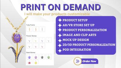 I will do Shopify POD Zakeke Customly Kickflip Lumise 2D 3D T-Shirt Website Printify