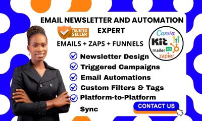 I will do newsletter automation Zap integration on Canva ConvertKit HubSpot Brevo AWeber