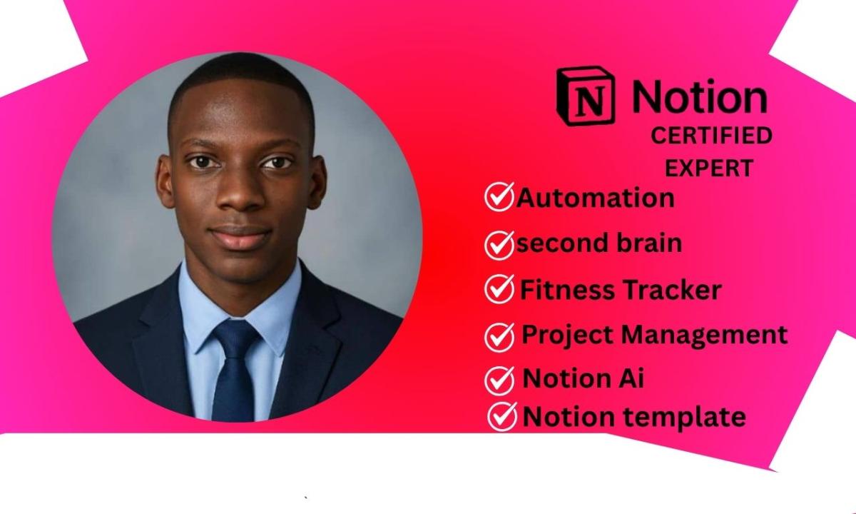 I will build custom Notion template, Notion dashboard, Notion expert
