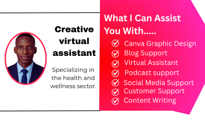Be Your Creative Virtual Assistant and Personal Executive Virtual Assistant