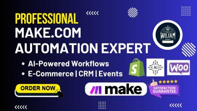 I will build your Make.com AI-driven eCommerce CRM & Event Automation Pipeline with Zapier