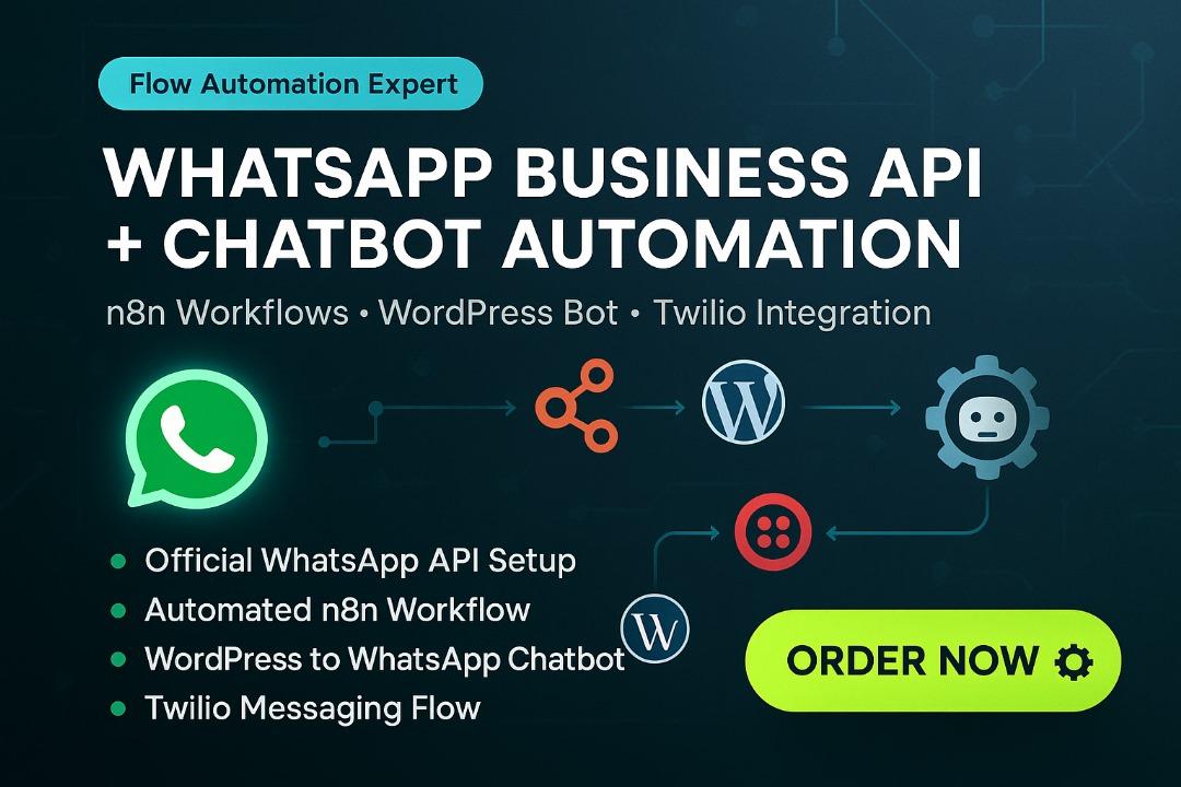 WhatsApp Business API Setup | n8n Workflow | WordPress Chatbot | Twilio WhatsApp Integration