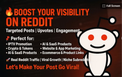 I will do Reddit post for IPTV website, Crypto business, E-commerce, SaaS product SEO