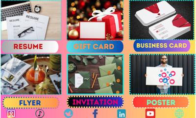 I will Canva Resume Design, Creative Flyers, Gift Cards, Ecards