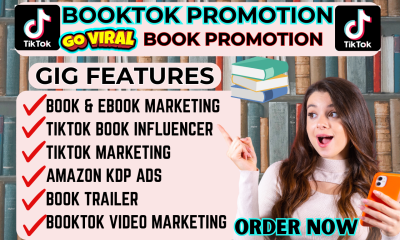 I Will Promote Your Book on BookTok as a TikTok Influencer with a Book Trailer